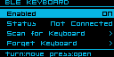 BLE Keyboard settings