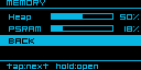 Memory submenu