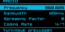 Radio settings, page 1
