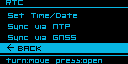 RTC settings, page 2
