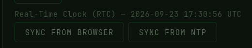 RTC sync from the RNode Flasher web page
