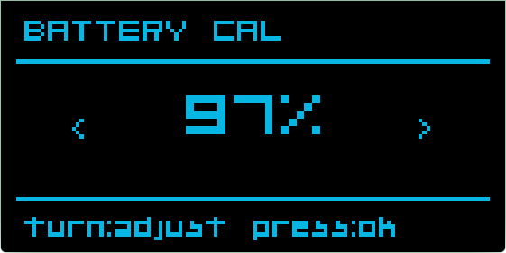 Battery calibration screen set to 97 percent